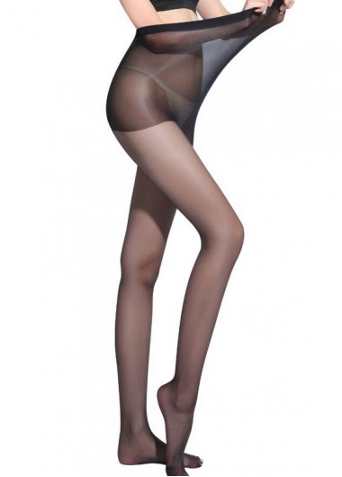Black accessories,Plain Color accessories,High Waisted Stretch Black Semitransparent Pantyhose