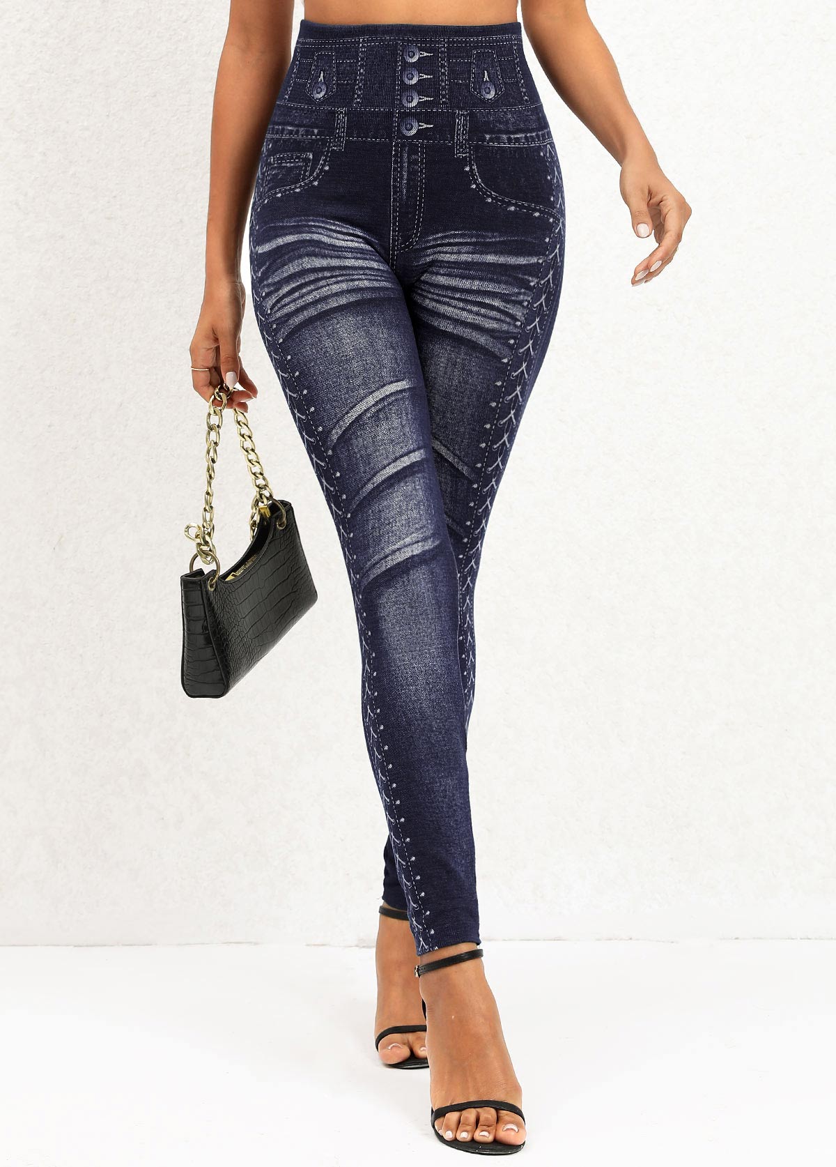 Black bottoms,Other bottoms,Black High Waisted Elastic Waist Ankle Length Leggings