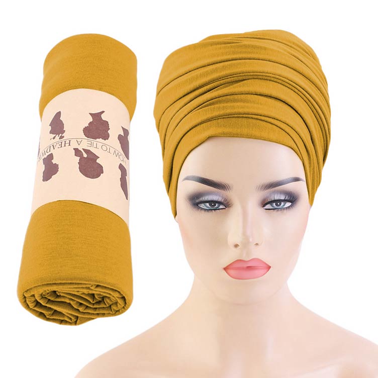 Ginger accessories,Plain Color accessories,Stretchy Ginger Polyester Fold Turban Hat