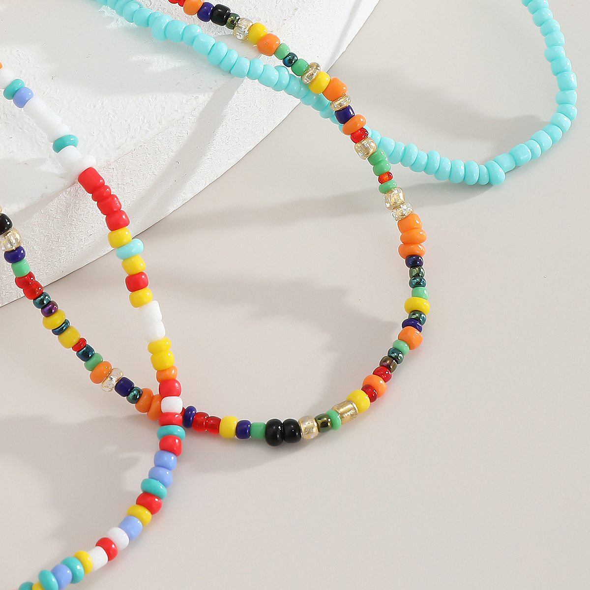 Multi Color jewelry,Other jewelry,Beads Detail Multi Color Layered Design Anklet Set
