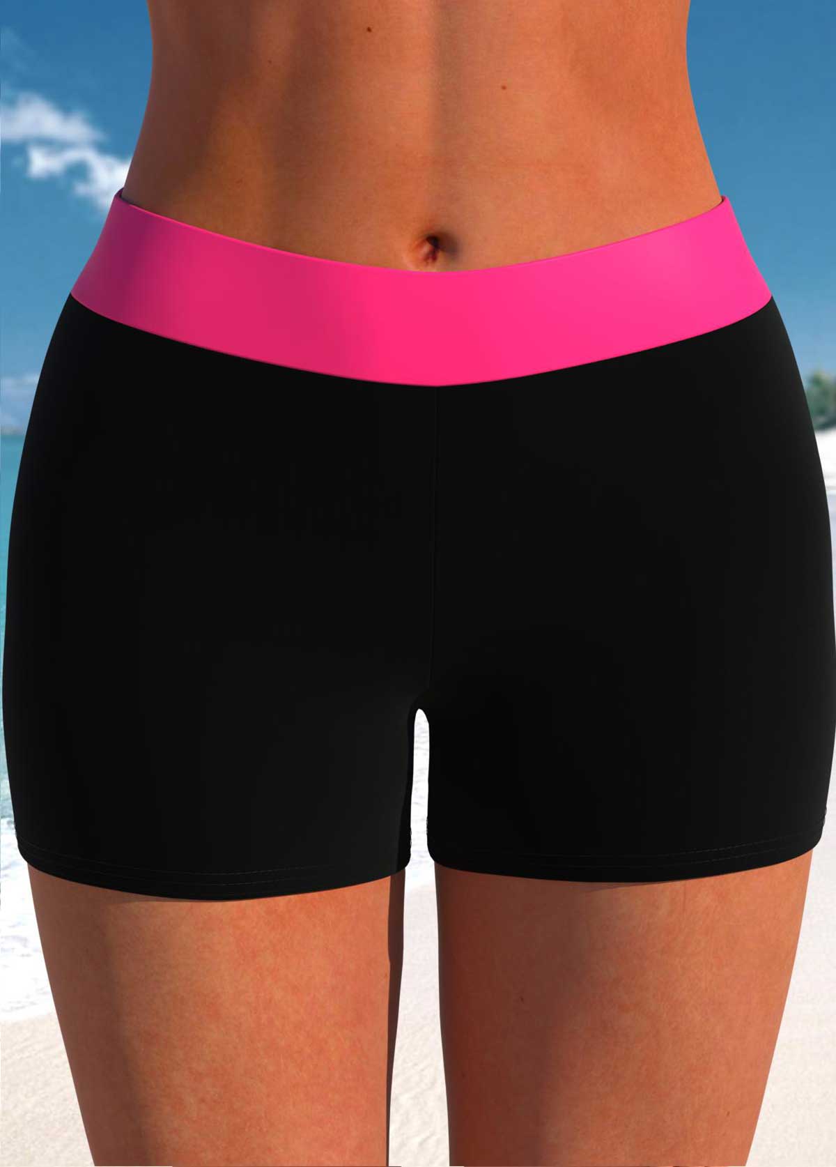 Hot Pink swimwear,Black swimwear,Floral swimwear,Animal Print swimwear,ROTITA Hot Pink Floral Print Tankini Top