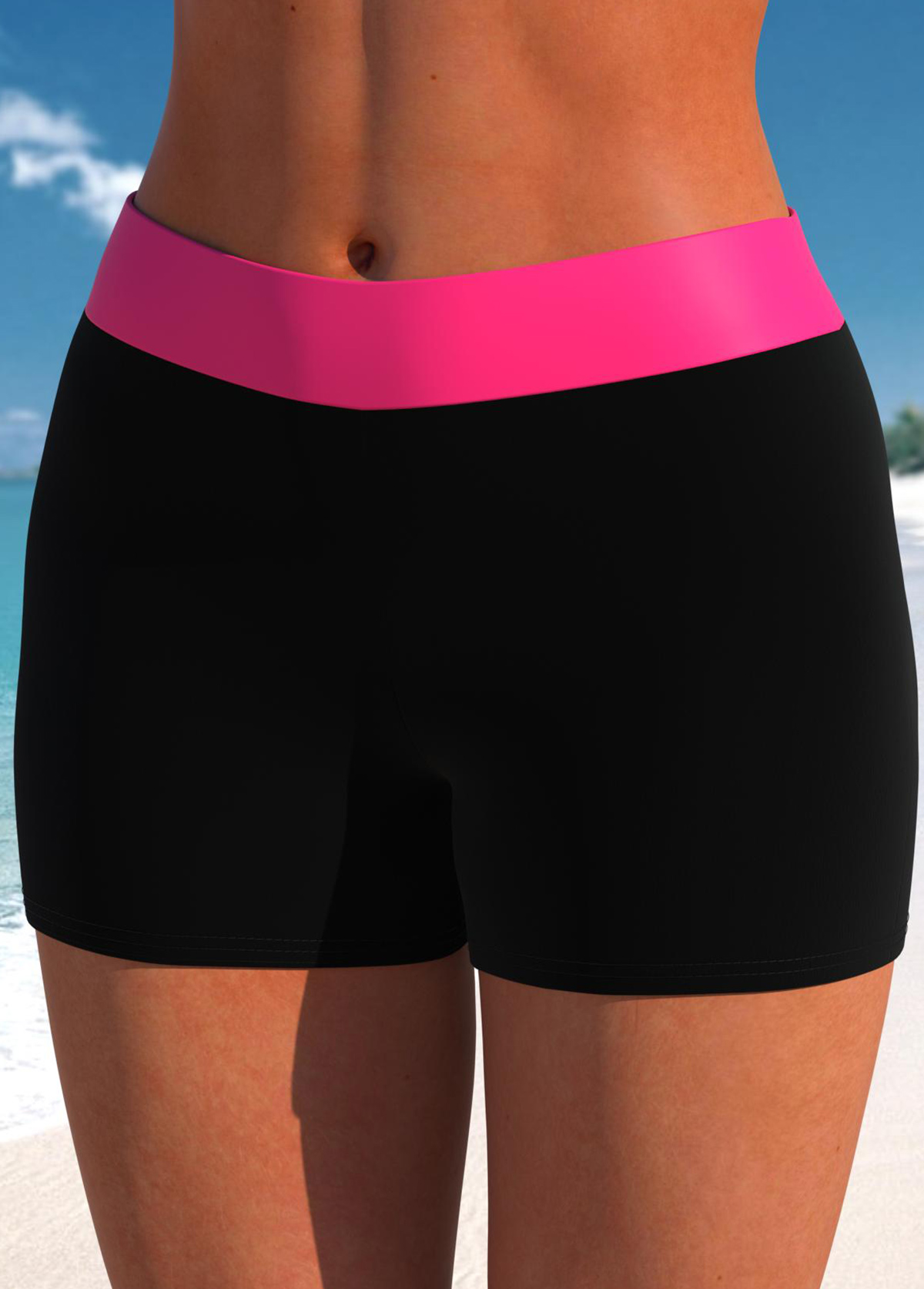 Hot Pink swimwear,Black swimwear,Floral swimwear,Animal Print swimwear,ROTITA Hot Pink Floral Print Tankini Top