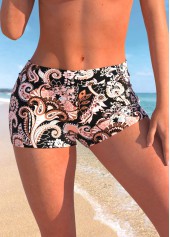 Light Pink swimwear,Paisley swimwear,ROTITA Fake 2in1 Light Pink Paisley Print Tankini Top