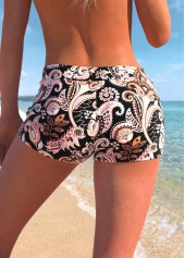 Light Pink swimwear,Paisley swimwear,ROTITA Fake 2in1 Light Pink Paisley Print Tankini Top