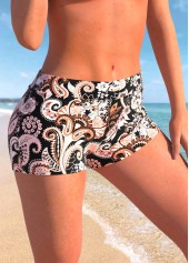 Light Pink swimwear,Paisley swimwear,ROTITA Fake 2in1 Light Pink Paisley Print Tankini Top