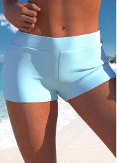 Hellblaue Badeshorts mit mittlerer Taille von Rotita
