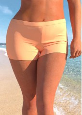 Rotita Plus Size Badeshorts in Orange mit mittlerer Taille