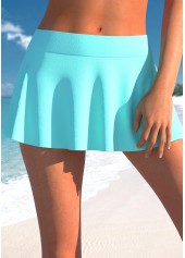 Cyan plus size,Plain Color plus size,ROTITA Plus Size Layered Cyan Tankini Top