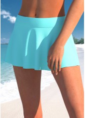 Cyan plus size,Plain Color plus size,ROTITA Plus Size Layered Cyan Tankini Top