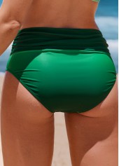 Green swimwear,Ombre swimwear,ROTITA Green Ombre Mid Waisted Bikini Bottom
