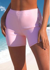 Light Pink swimwear,Floral swimwear,Plants swimwear,ROTITA Criss Cross Light Pink Floral Print Tankini Top