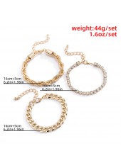 Golden jewelry,Other jewelry,Layered Chain Design Golden Bracelet Set