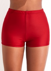 Red swimwear,Plain Color swimwear,ROTITA Metal Ring Halter Red Tankini Top