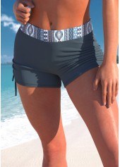 Dusty Blue plus size,Tribal plus size,Geometric plus size,ROTITA Plus Size Criss Cross Tribal Print Bikini Top