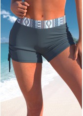 Dusty Blue plus size,Tribal plus size,Geometric plus size,ROTITA Plus Size Criss Cross Tribal Print Bikini Top