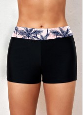 Pink swimwear,Plants swimwear,ROTITA Pink Tropical Plants Print Tankini Top