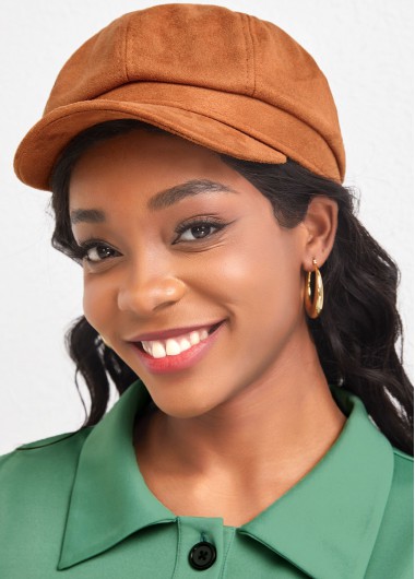 Dark Camel accessories,Plain Color accessories,Short Eaves Cotton Dark Camel Baseball Cap