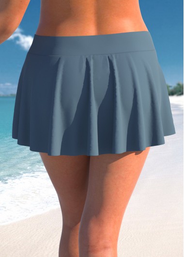 Dark Grey plus size,Plain Color plus size,ROTITA Plus Size High Waisted Dark Grey Pantskirt