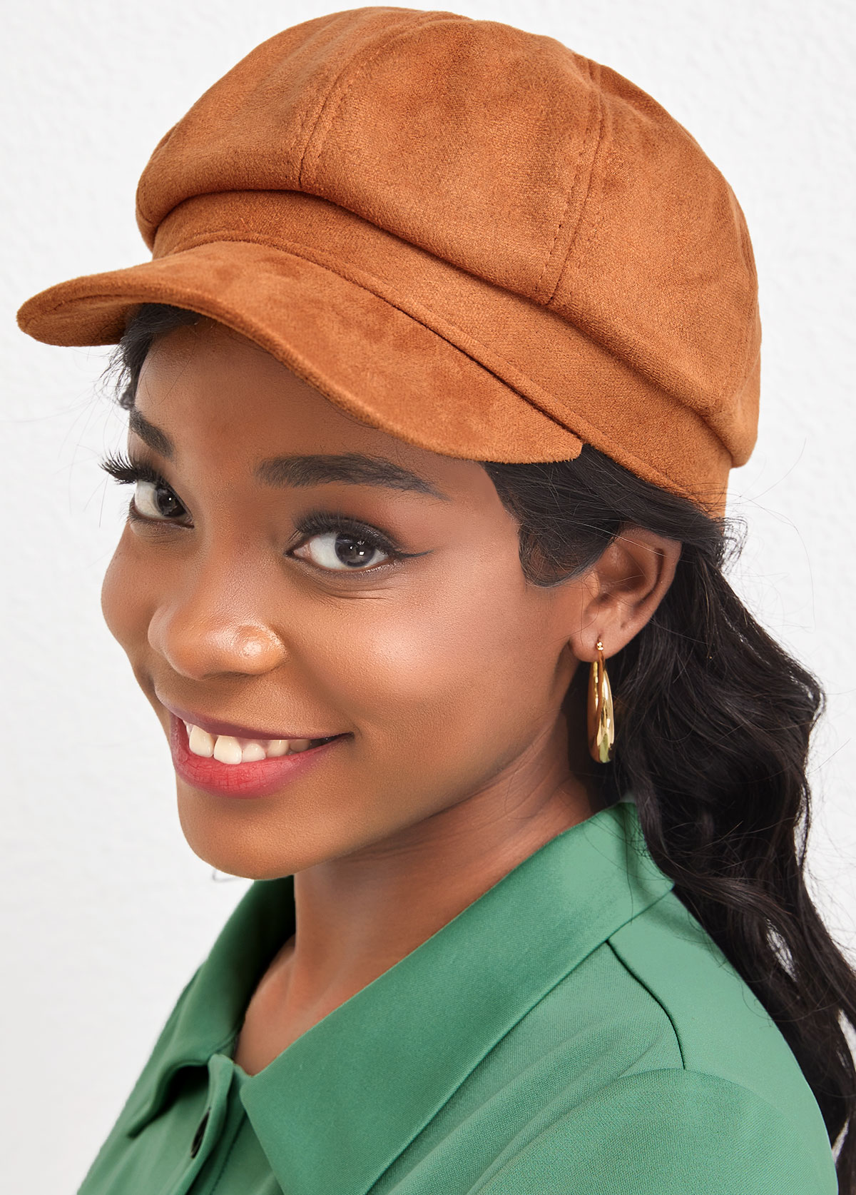 Dark Camel accessories,Plain Color accessories,Short Eaves Cotton Dark Camel Baseball Cap