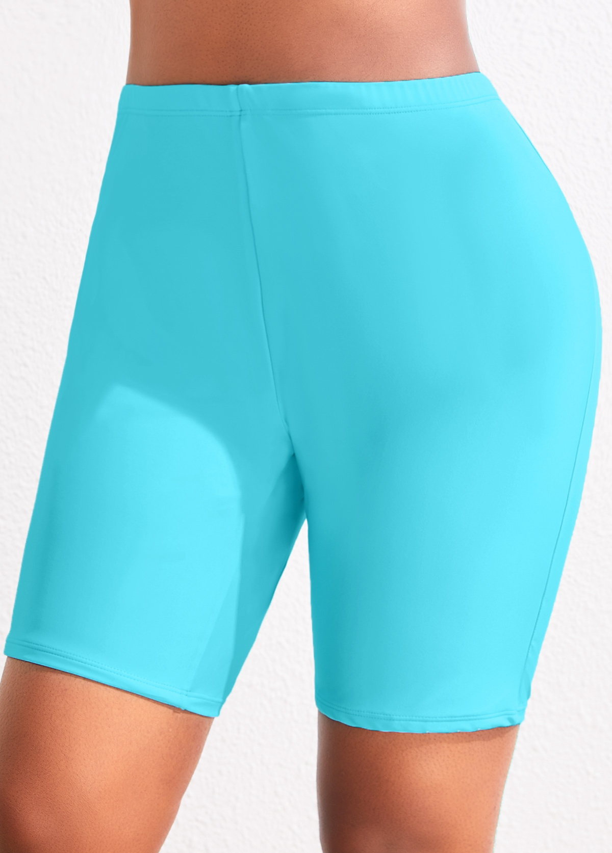 Cyan plus size,Striped plus size,Geometric plus size,Tribal plus size,ROTITA Plus Size Wide Strap Striped Tankini Top