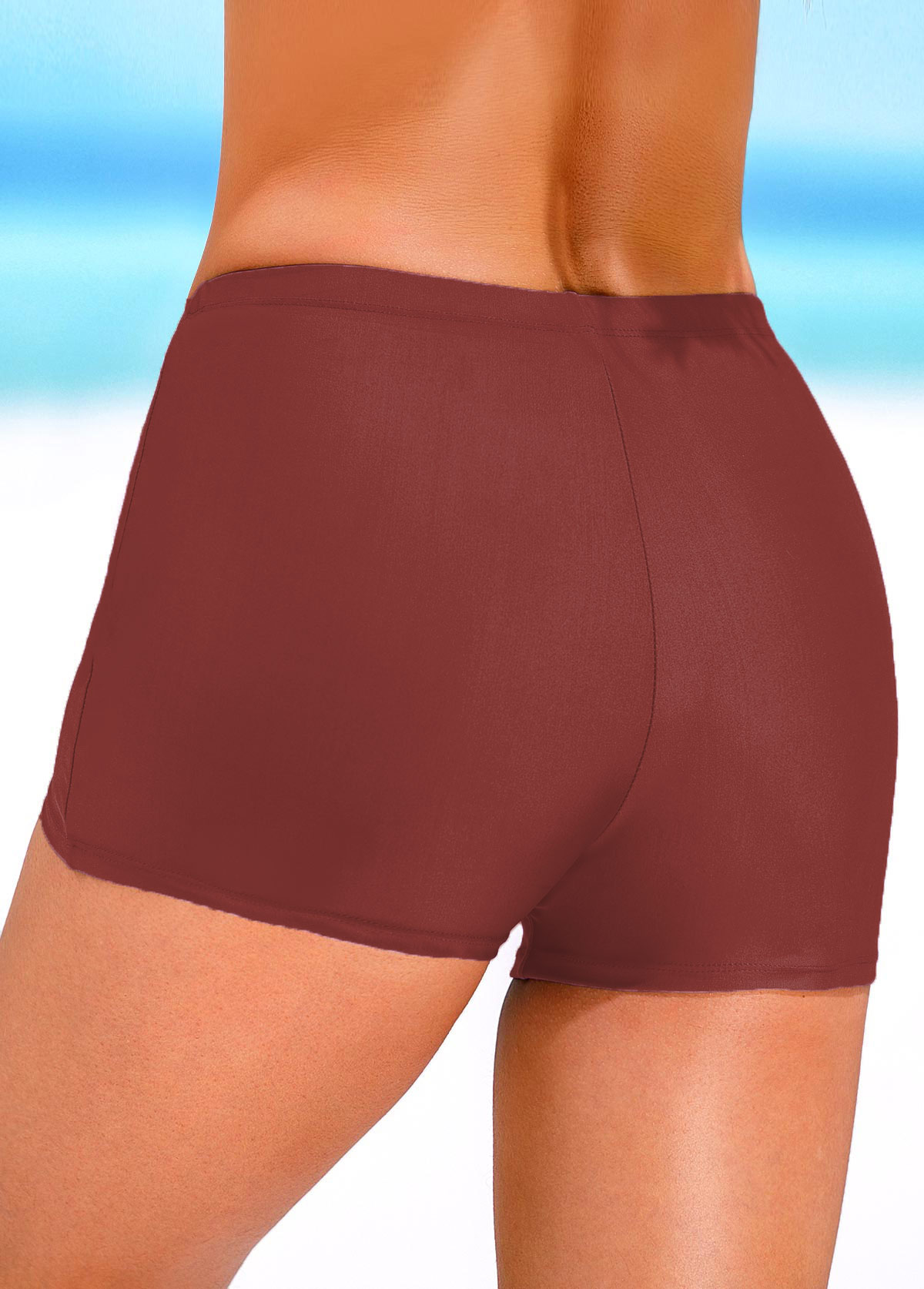 Deep Red swimwear,Tie Dye swimwear,ROTITA Patchwork Deep Red Tie Dye Print Tankini Top