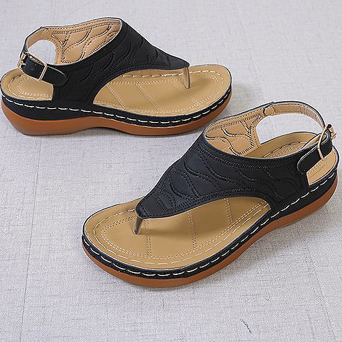 Black accessories,Plain Color accessories,Black Low Heel Toe Post Flip Flops