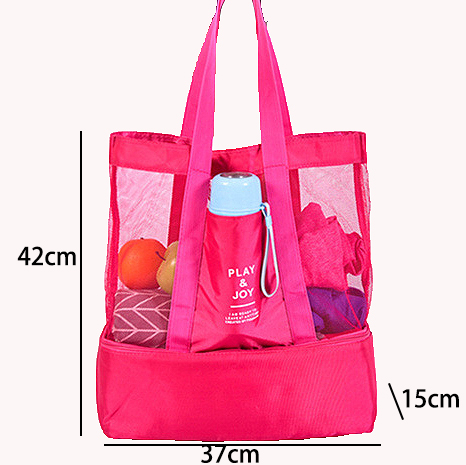 Hot Pink accessories,Plain Color accessories,Hot Pink Mesh Hasp Shoulder Tote Bag