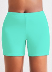 Rotita Plus Size Badeshorts mit hoher Taille in Mintgrün