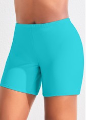 Rotita Plus Size Badeshorts mit hoher Taille in Neonblau