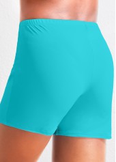 Rotita Plus Size Badeshorts mit hoher Taille in Neonblau