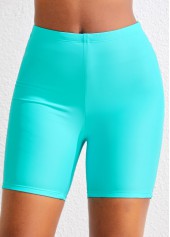 ROTITA Cyan High Waisted Swim Shorts