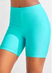 ROTITA Cyan High Waisted Swim Shorts