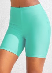 ROTITA Mint Green High Waisted Swim Shorts