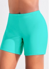 Cyan plus size,Plain Color plus size,ROTITA Plus Size High Waisted Cyan Swimwear Shorts