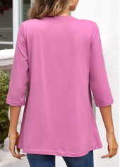 Purple tops,Plain Color tops,ROTITA Purple Square Neck 3/4 Sleeve Cardigan and Tank Top