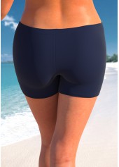 Navy plus size,Plain Color plus size,ROTITA Plus Size Mid Waisted Navy Swim Shorts