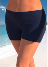 Navy plus size,Plain Color plus size,ROTITA Plus Size Mid Waisted Navy Swim Shorts