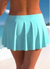 Cyan plus size,Plain Color plus size,ROTITA Plus Size Mid Waisted Cyan Pantskirt
