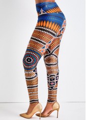 Multi Color bottoms,Tribal bottoms,Dot bottoms,Geometric bottoms,Tribal Print Multi Color High Waisted Leggings