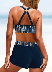 Peacock Blue plus size,Leopard plus size,ROTITA Plus Size Leopard Bikini Top