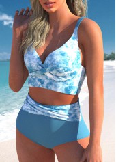 Dusty Blue swimwear,Tie Dye swimwear,ROTITA Criss Cross Dusty Blue Bikini Top