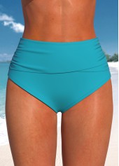 Turquoise swimwear,Plants swimwear,Floral swimwear,ROTITA Ruched Turquoise Plants Print Swimdress Top