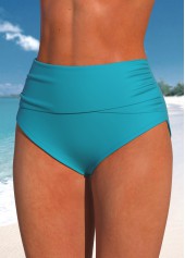 Turquoise swimwear,Plants swimwear,Floral swimwear,ROTITA Ruched Turquoise Plants Print Swimdress Top