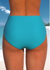 Turquoise swimwear,Plants swimwear,Floral swimwear,ROTITA Ruched Turquoise Plants Print Swimdress Top