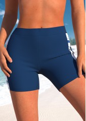 Navy plus size,White plus size,Plants plus size,ROTITA Plus Size Tropical Plants Print Tankini Top