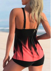 ROTITA Criss Cross Coral Red Tankini Top-No Bottom