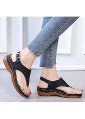 Black accessories,Plain Color accessories,Black Low Heel Toe Post Flip Flops