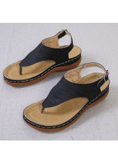 Black accessories,Plain Color accessories,Black Low Heel Toe Post Flip Flops