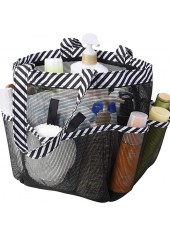 Black accessories,Striped accessories,Striped Black Open Mesh Storage Bag