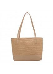 Light Camel accessories,Plain Color accessories,Light Camel Hemp Zip Shoulder Tote Bag
